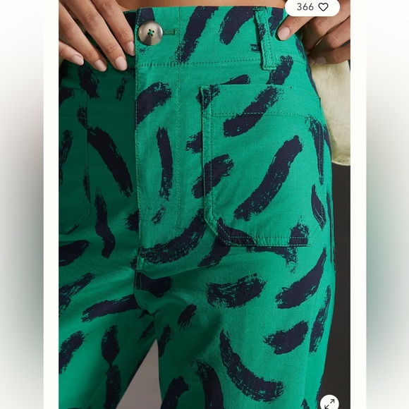 Anthropologie Maeve Colette Cropped Wide Leg Pants 26 Magic Fabric Trousers - Picture 3 of 13